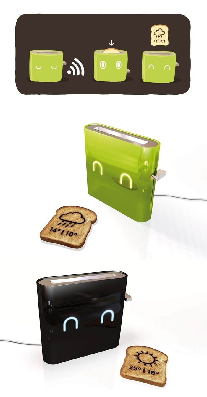 Weather report on your toast