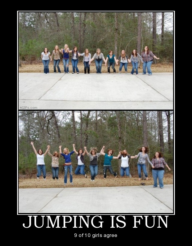 Jumping is fun
