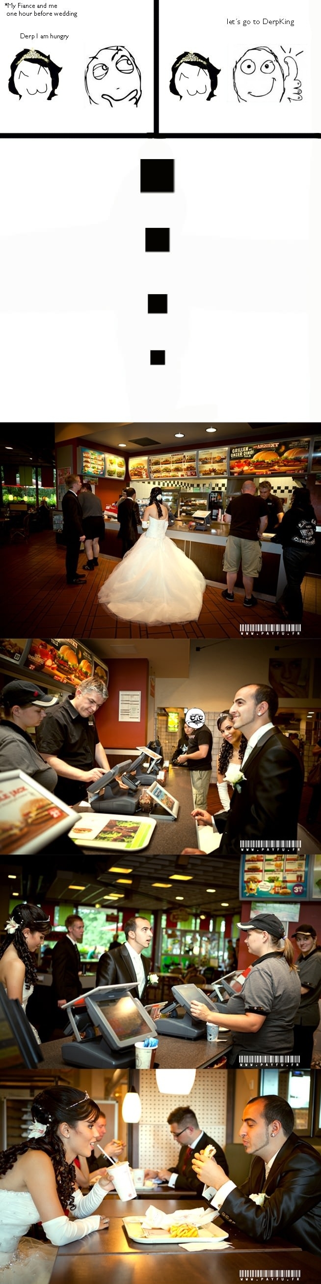 Burger King at wedding party
