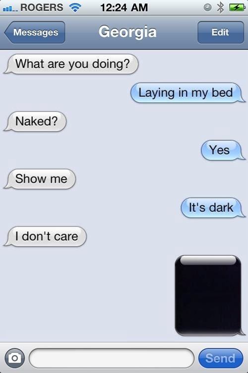It's dark. I told you.