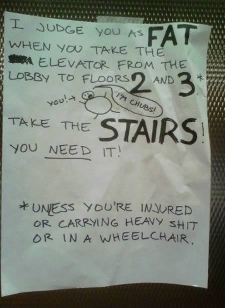 Elevator Note