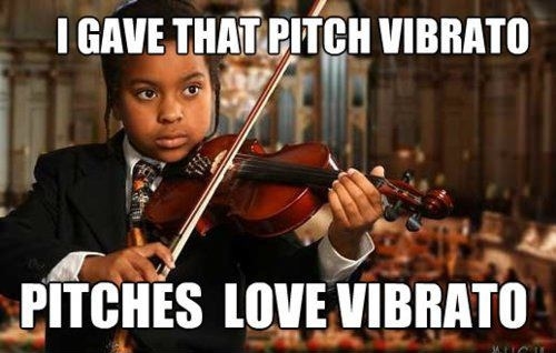 Pitches love vibrato