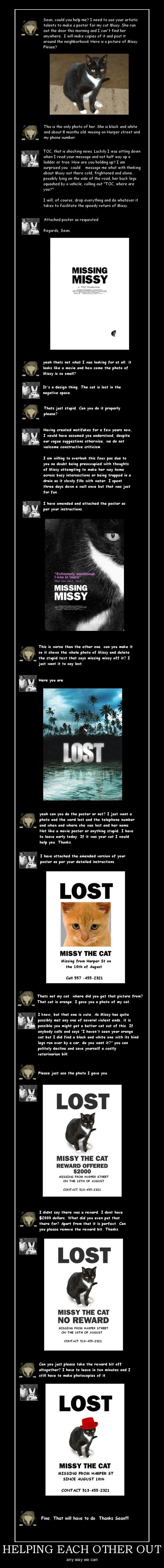 Helping each other out