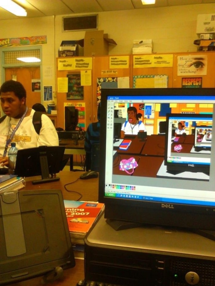What my friend does in class