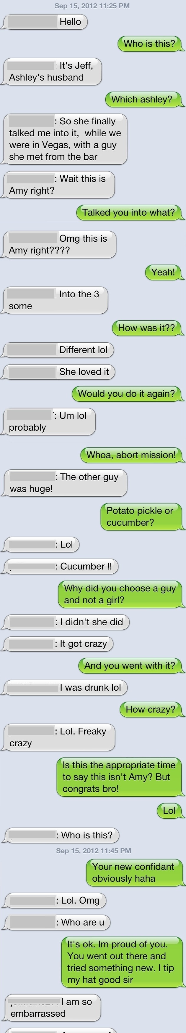 So I got this text..