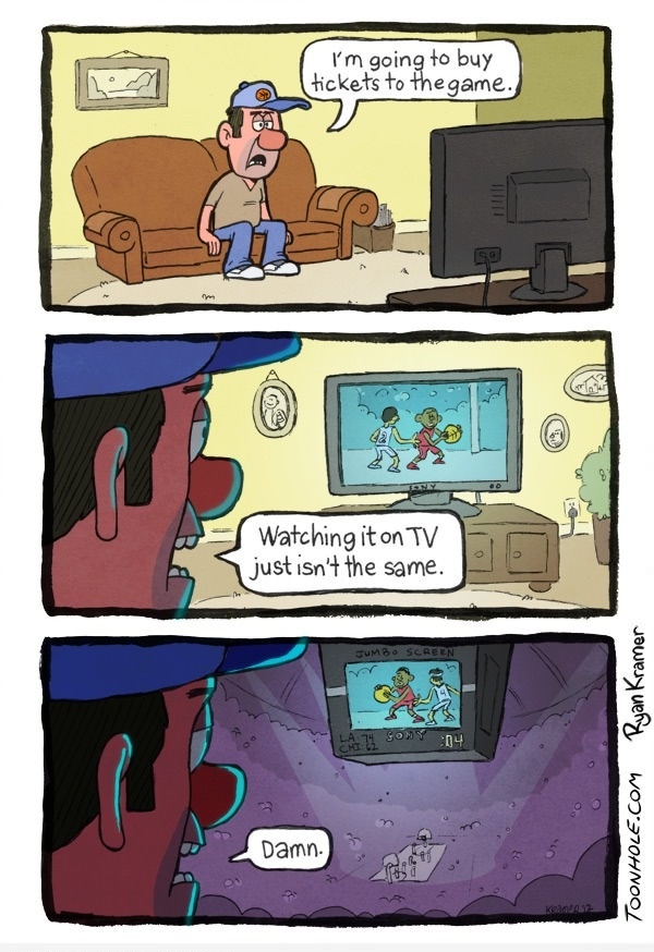 Watching sports