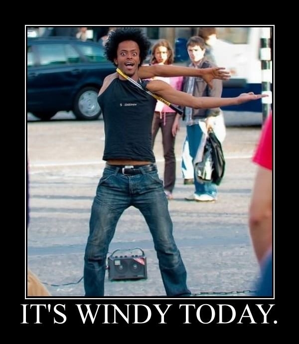 It's windy today