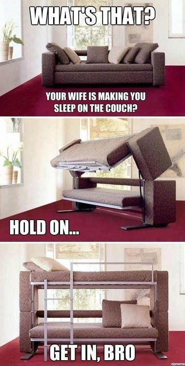 Sleeping on the couch