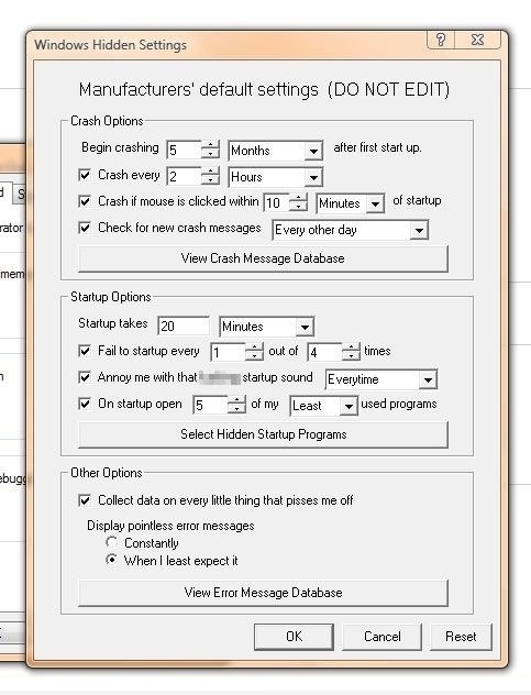Windows Hidden Settings