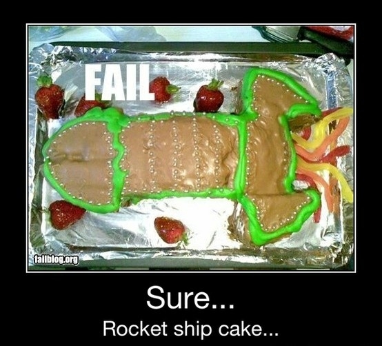 Rocket ship cake