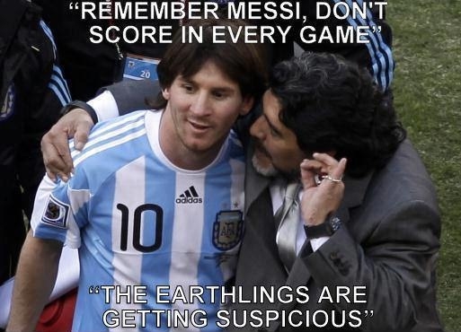 Got an alien playing football?
