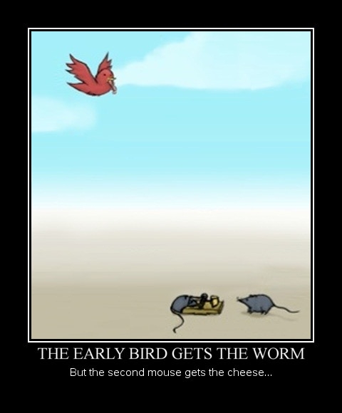 Early bird gets the worm