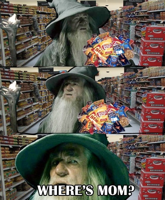 Gandalf grocery shopping