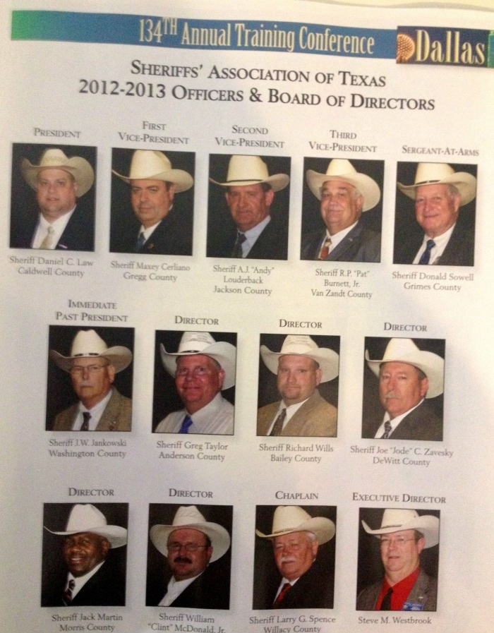 Cowboy hat is standard