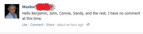 Grandma updating fb