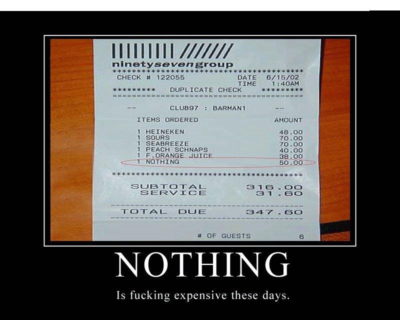 Nothing Is Expensive