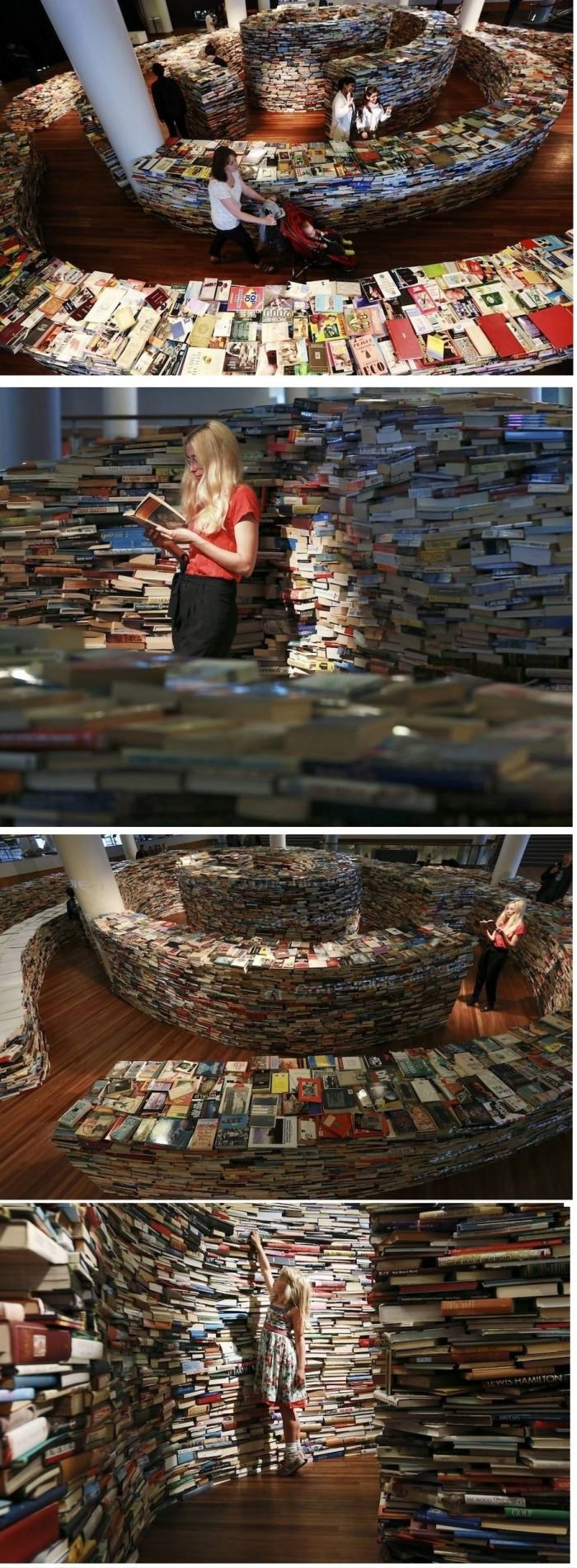 Maze made of books