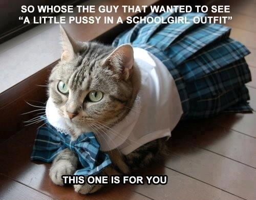 Pu$$y in school outfit
