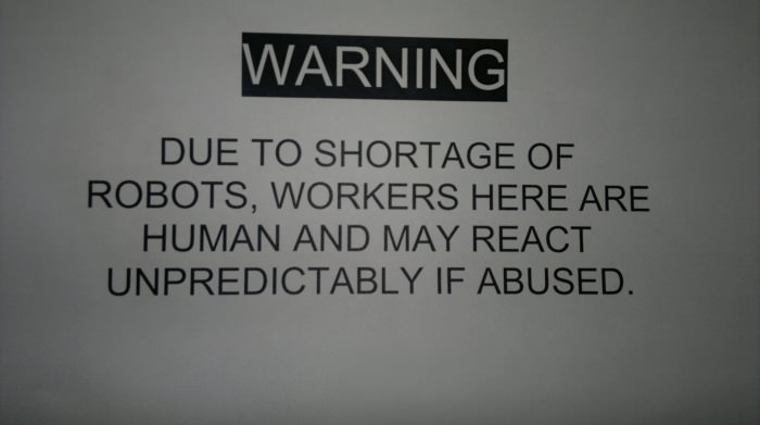 Shortage of robots