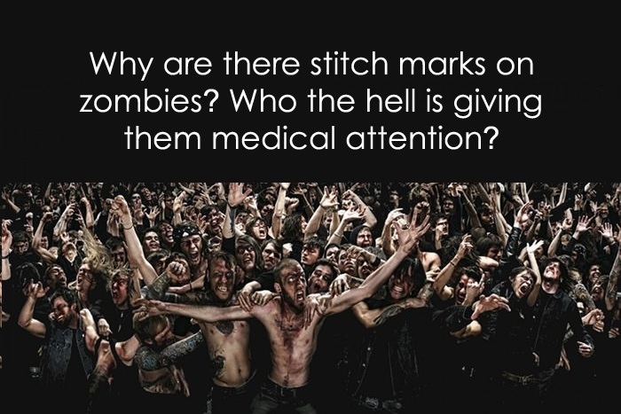 Stitch marks on zombies