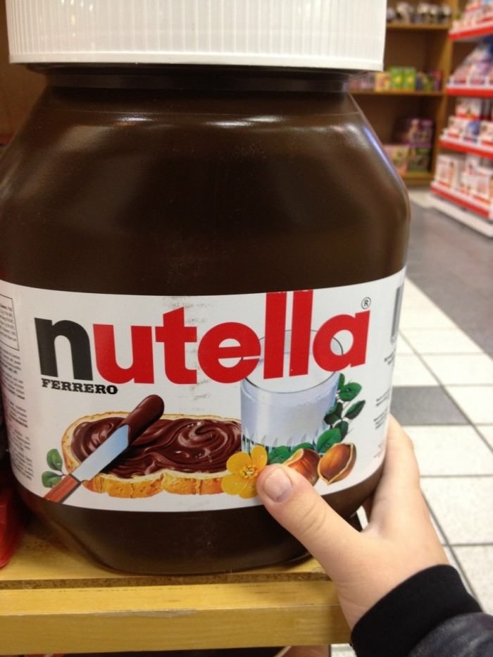 What $50 of Nutella looks like