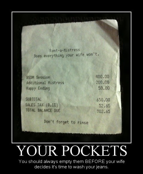 Empty your pockets!