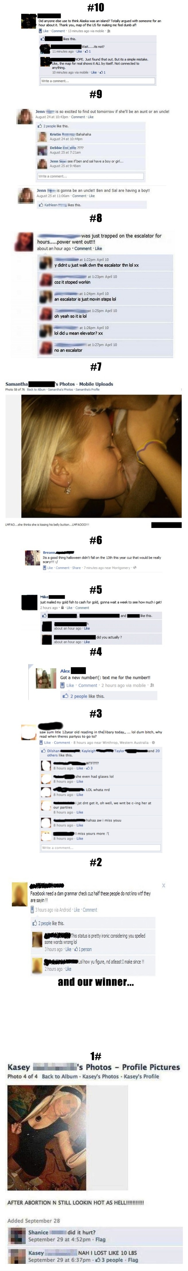 10 dumbest people on FB