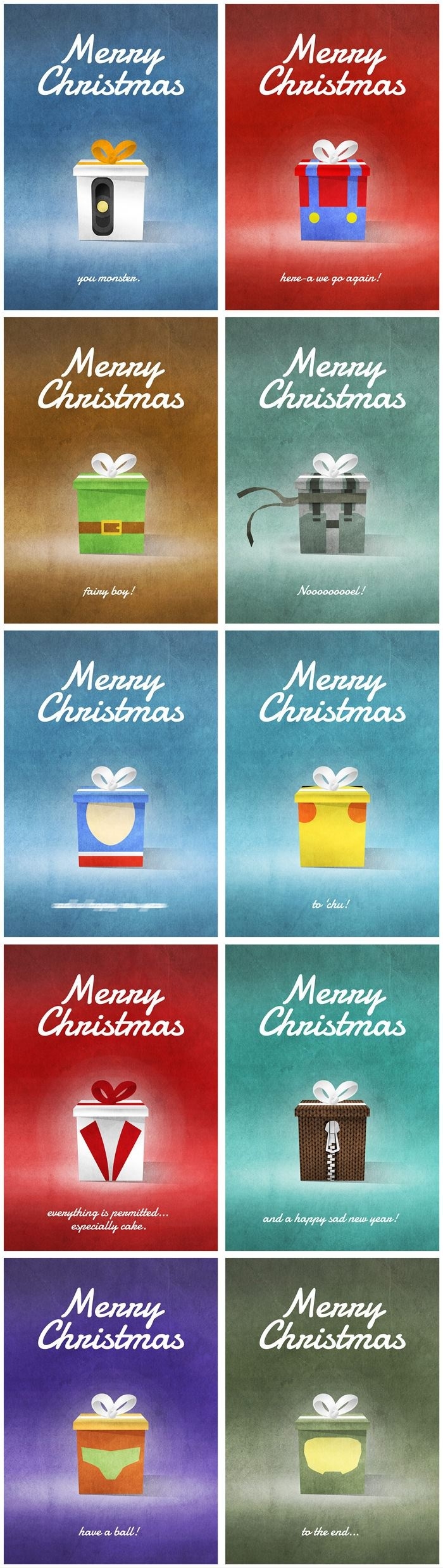 Video Games Xmas Cards
