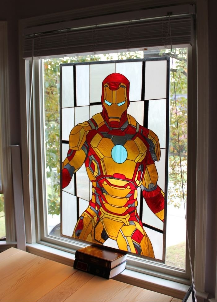 Iron Man Stained Window