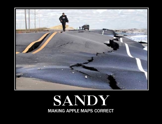 Apple Maps & Sandy