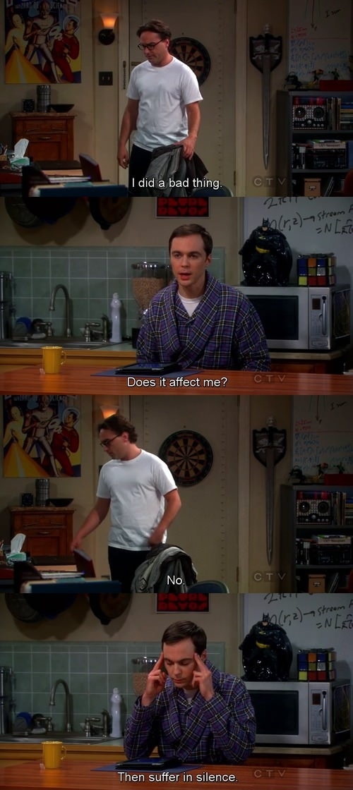 Sheldon at his best