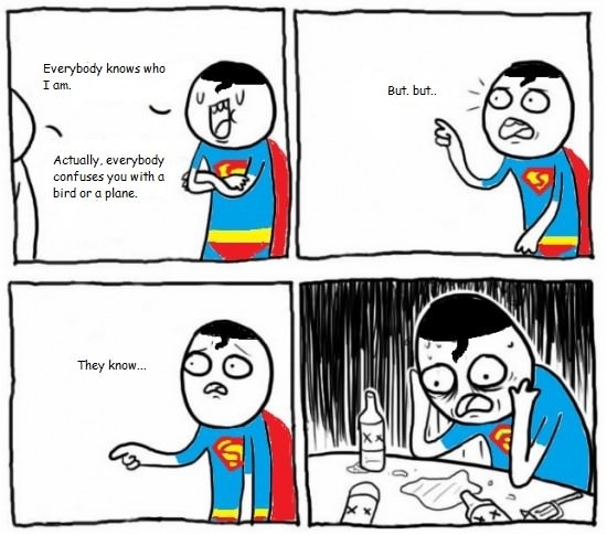 Superman finds out