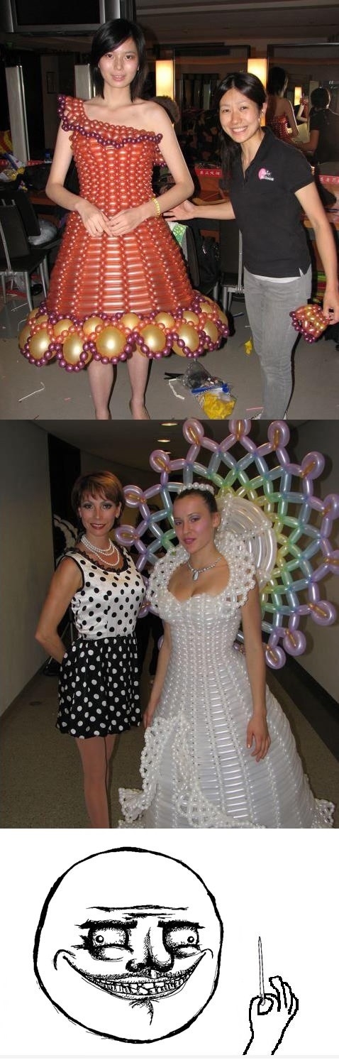 Dresses made from balloons