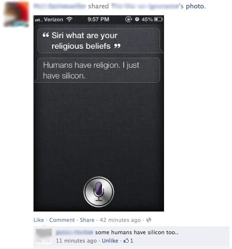 Siri has silicon