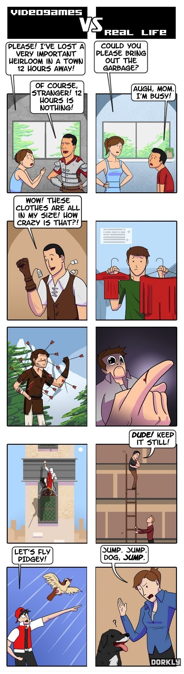 Videogames VS. Real Life