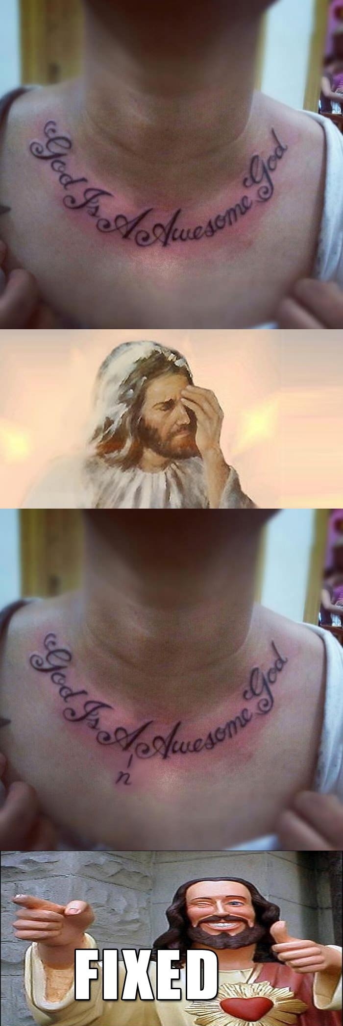 I prayed for a tattoo removal