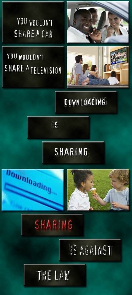 Sharing is against the law