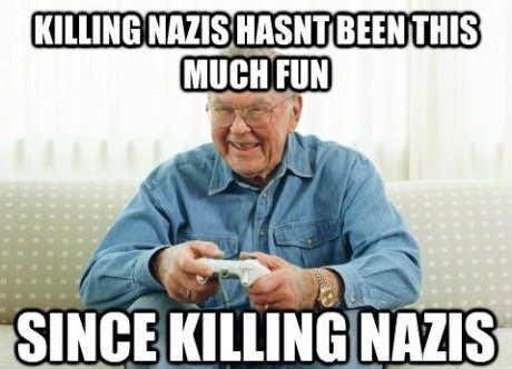 Grandpa playing games