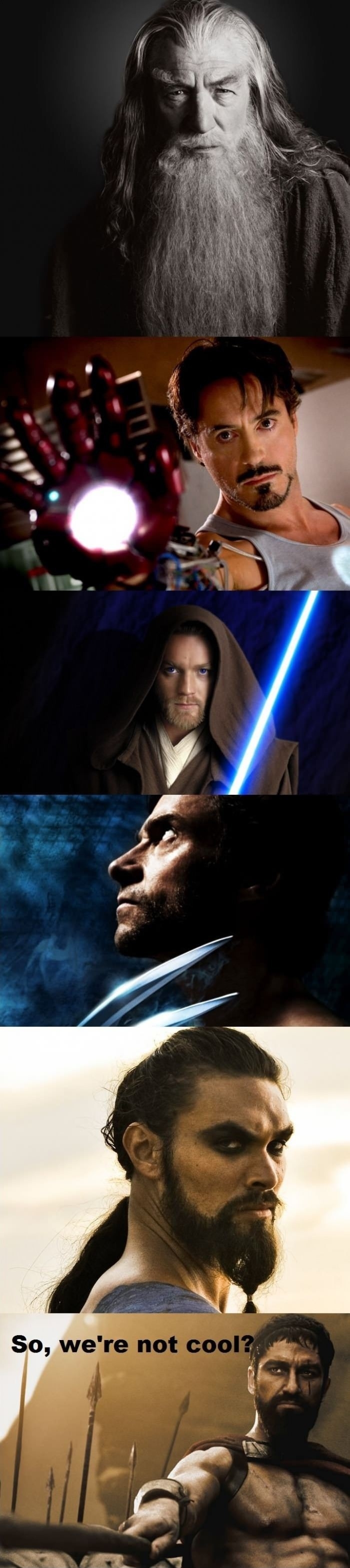 Men with beards are uncool?