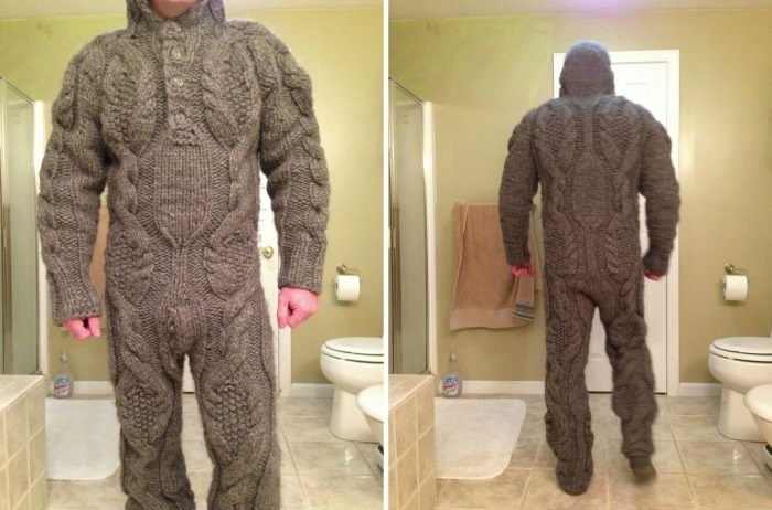 Full body knitted suit