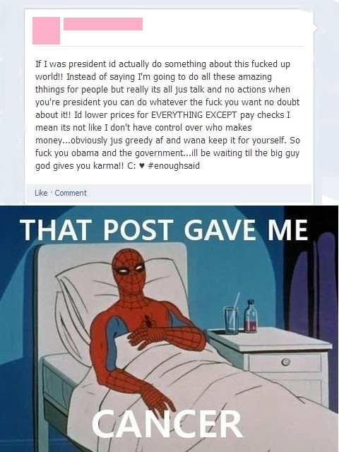 That post gave me cancer