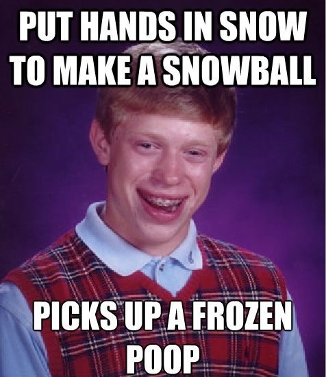 Happened in a snow fight