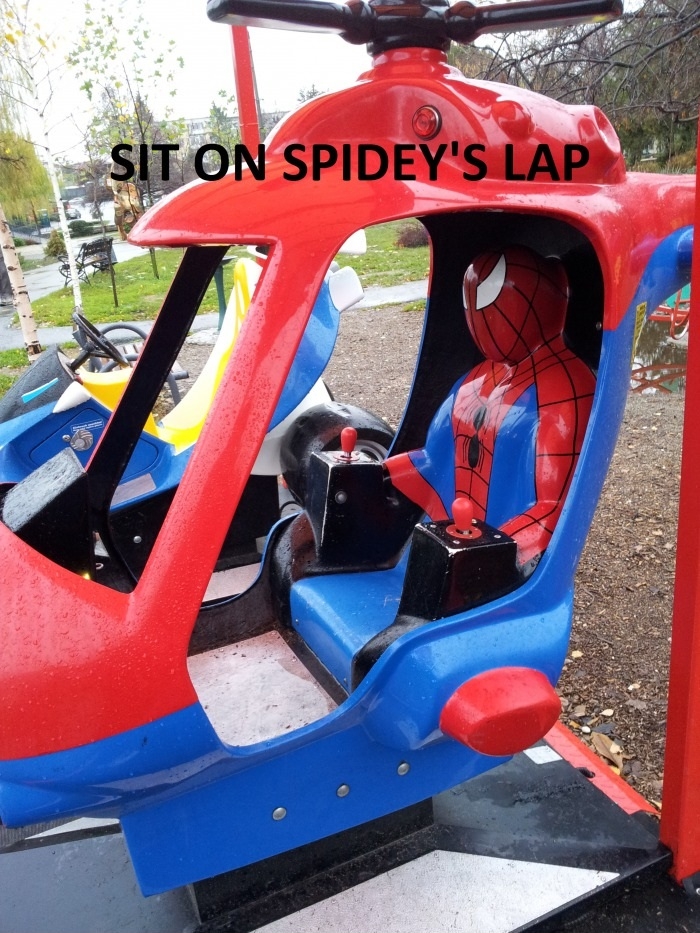 Sit on Spidey's lap