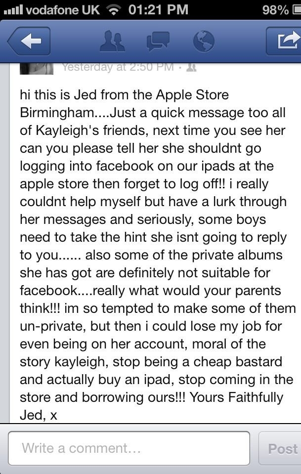 Not suitable for FB