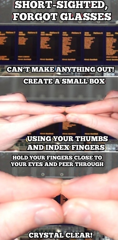 Trick for short-sighted people