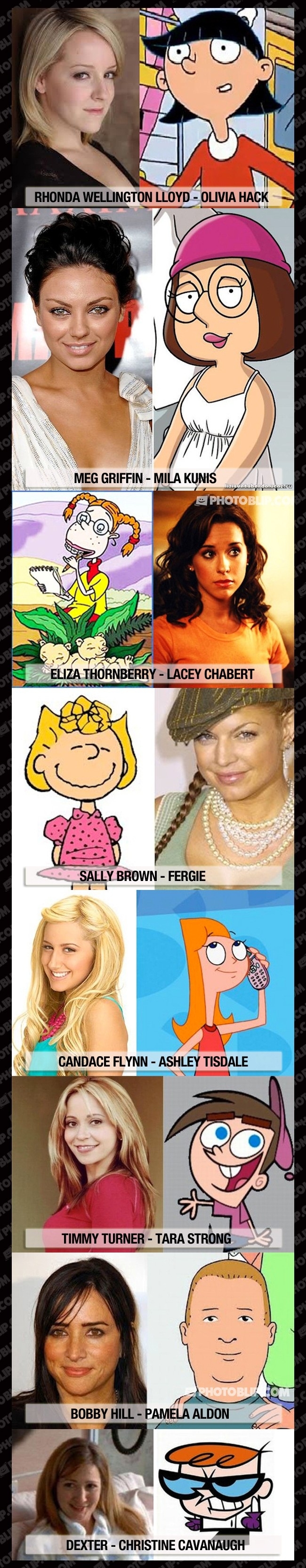 Cute girls in cartoons