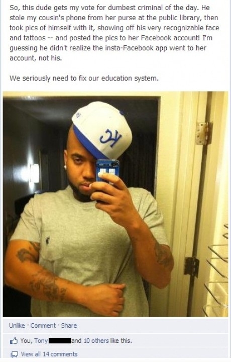 Dumbest criminal ever