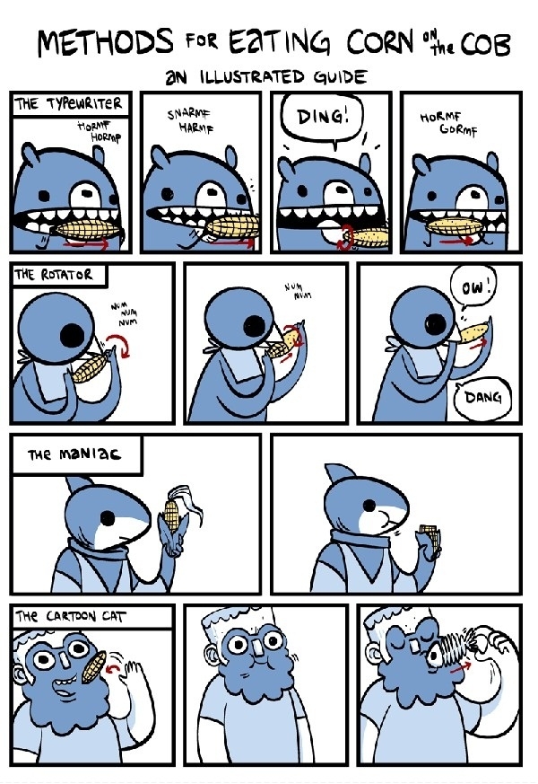 Eating corn on the cob