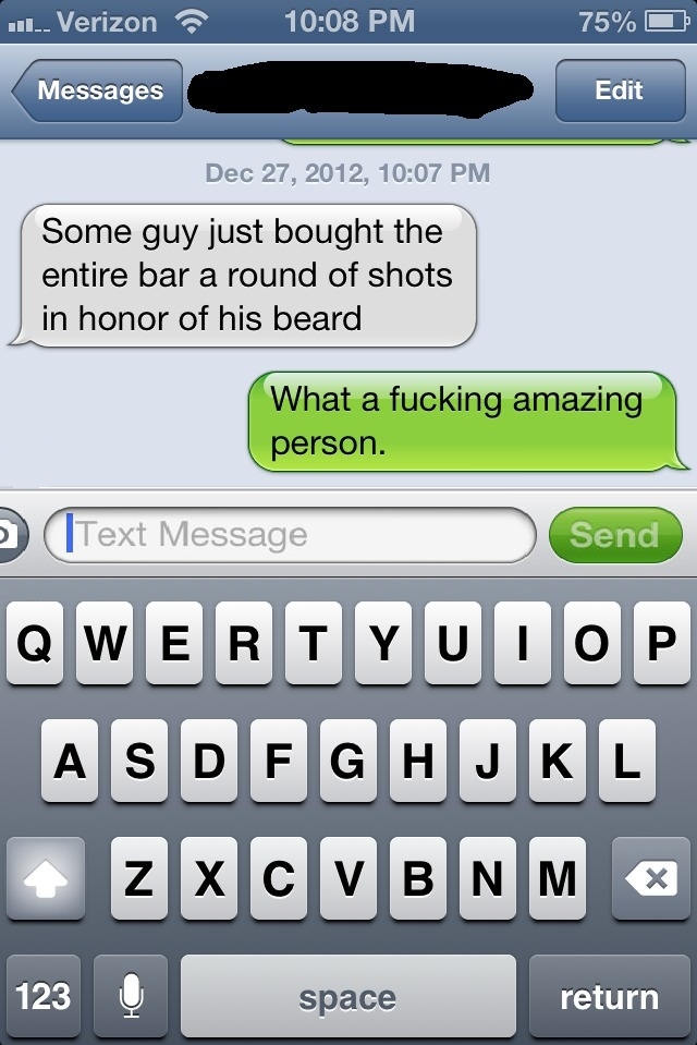 Manly man goes to the bar