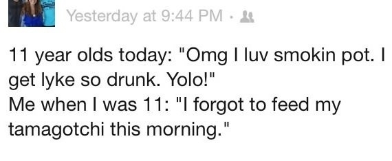 11 year olds then and now